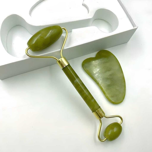 Jade Stone Facial Roller and Massager