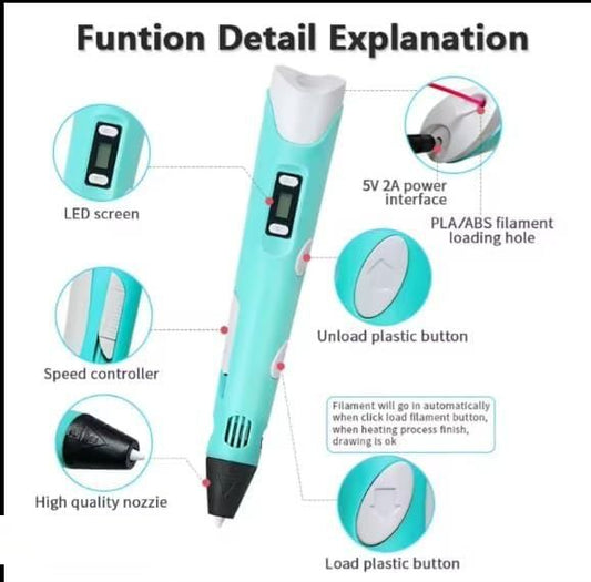 3D Printer Pen for Kids with PLA Filament