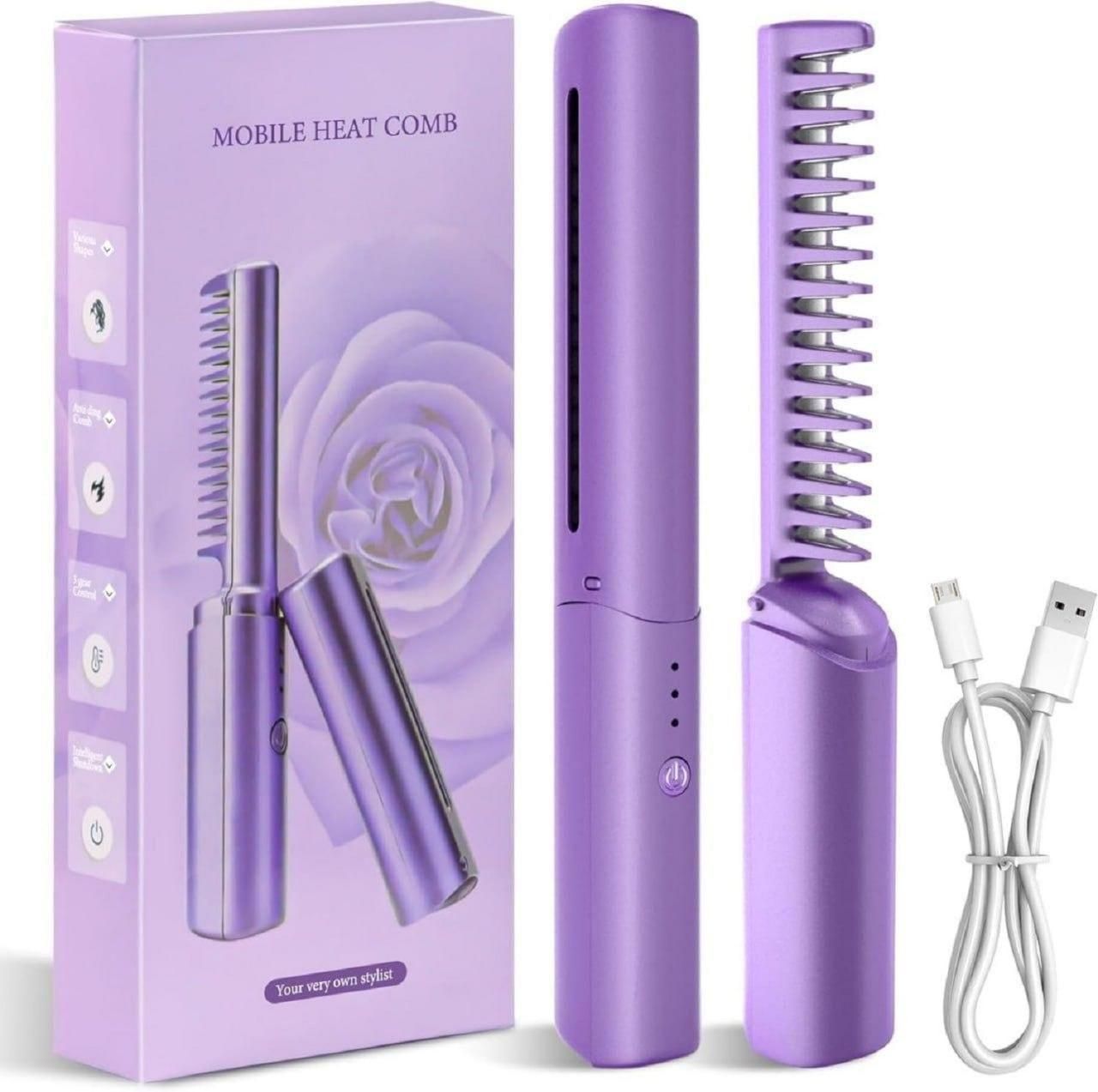 Meneflix Portable Mini Hair Straightener – Cordless USB Rechargeable