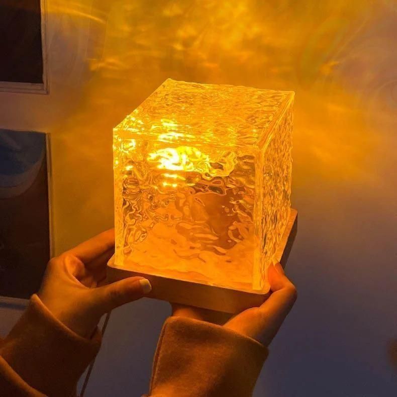 Rotating Water Ripple Night Light Aura Lamp for Home & Parties