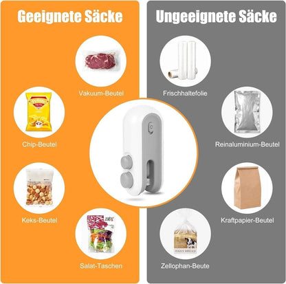 Portable Mini Sealing Machine | 2-in-1 USB Rechargeable Bag Sealer with Cutter