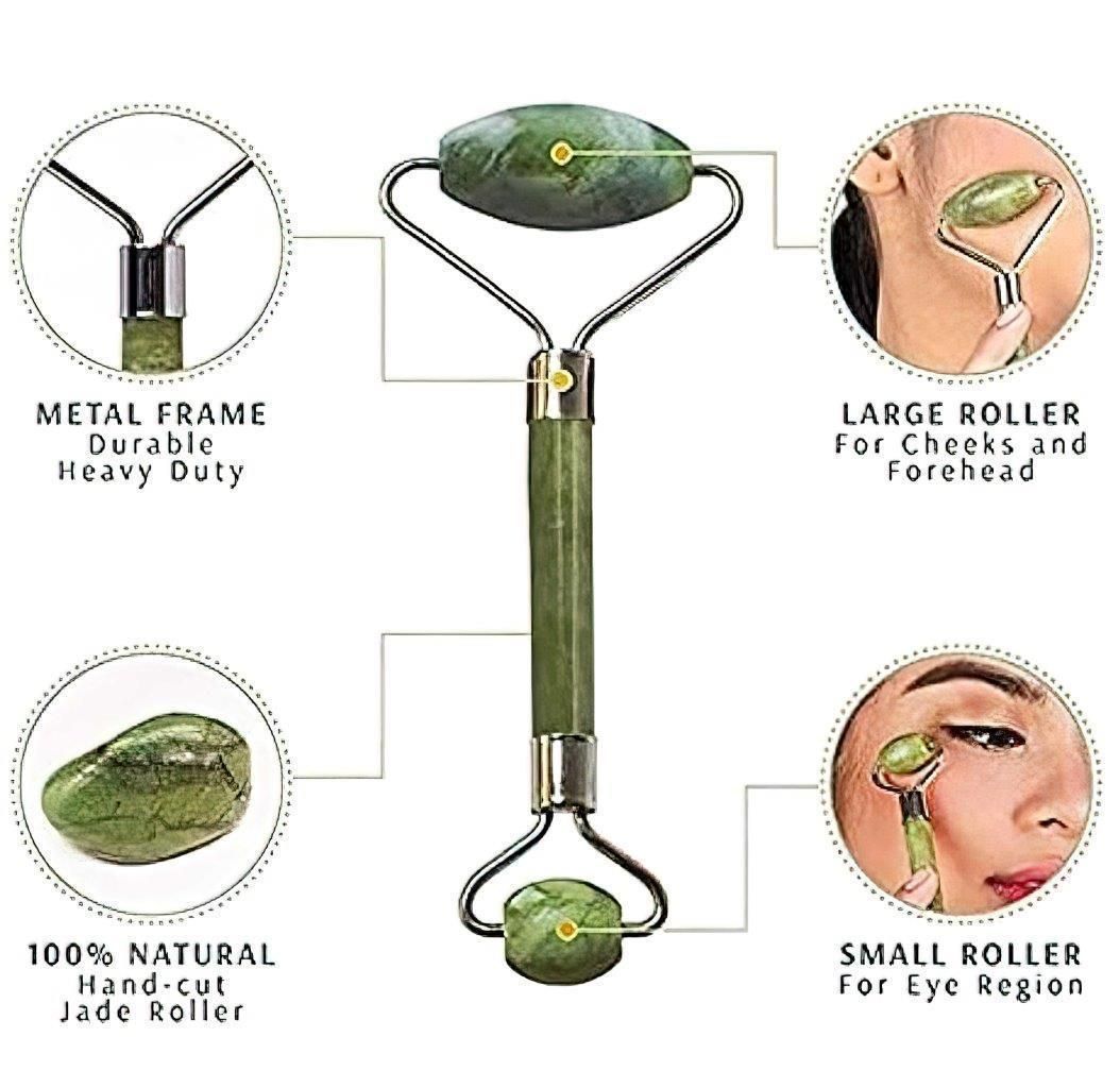 Jade Stone Facial Roller and Massager