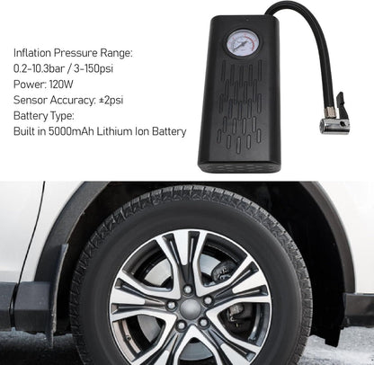 Portable Air Compressor Tire Inflator – Automatic Cordless Battery Powered