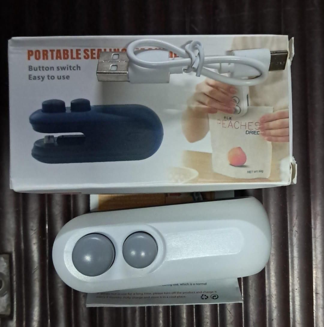 Portable Mini Sealing Machine | 2-in-1 USB Rechargeable Bag Sealer with Cutter