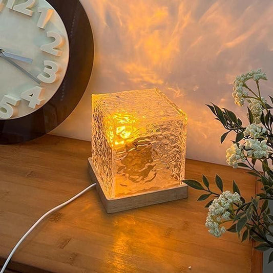 Rotating Water Ripple Night Light Aura Lamp for Home & Parties