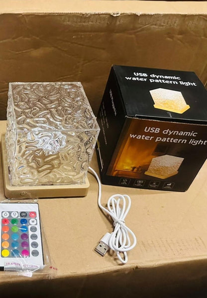 Rotating Water Ripple Night Light Aura Lamp for Home & Parties