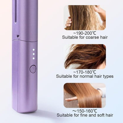 Meneflix Portable Mini Hair Straightener – Cordless USB Rechargeable