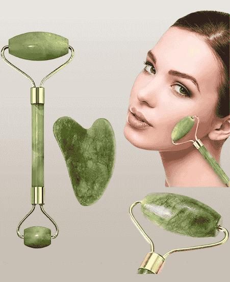 Jade Stone Facial Roller and Massager