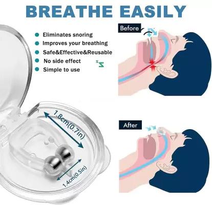 Anti-Snoring Magnetic Nose Clip – Silicone Nasal Device for Men & Women