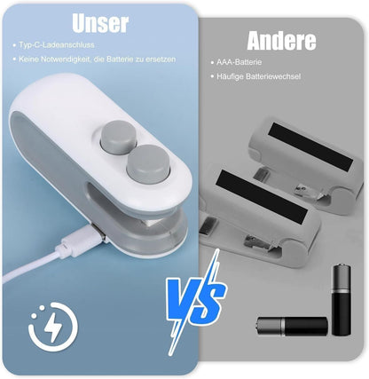 Portable Mini Sealing Machine | 2-in-1 USB Rechargeable Bag Sealer with Cutter