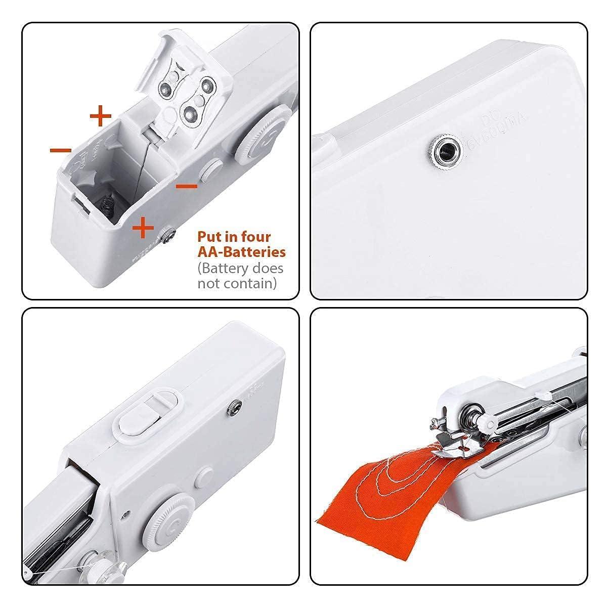 Handy Stitch Mini Sewing Machine – Portable Cordless Stapler-Style (White)